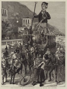 Le Carnaval à Menton, le Roi Carnaval fait son entrée
