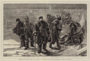 Les difficultés des correspondants de guerre, traversant le Danube - Sydney Prior Hall