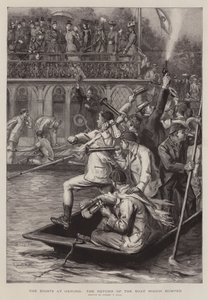 Les Huit à Oxford, le retour du bateau qui a heurté - Sydney Prior Hall
