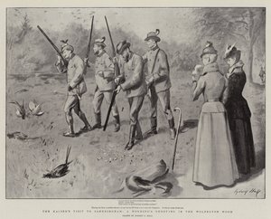 La visite du Kaiser à Sandringham, une matinée de chasse dans le bois de Wolferton