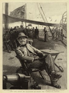 Les fêtes de Kiel, M. Gladstone à bord du Tantallon Castle - Sydney Prior Hall
