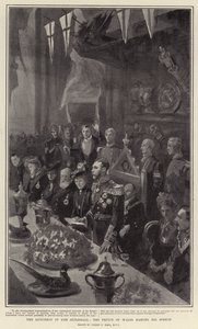 Le Déjeuner dans le Guildhall, le Prince de Galles faisant son Discours - Sydney Prior Hall