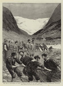 La visite du prince de Galles en Norvège, tirant la Seine sous le Buarbrae, Sandvenvand, Hardanger
