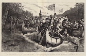 Vers le Grand Nord-Ouest avec le marquis de Lorne, XII, approchant du dernier portage sur Clear Water Lake, 28 juillet