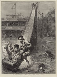 Toboggan aquatique, un amusement nouveau - Sydney Prior Hall