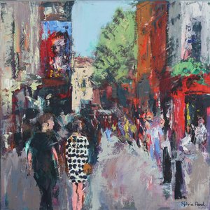Robe à pois Londres, 2024 (acrylique) - Sylvia Paul