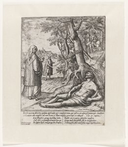 Un prêtre et un lévite passent et laissent le voyageur blessé - Symon Novelanus