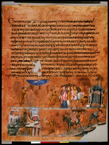 Pleine page : texte et miniature : Jacob, sur l