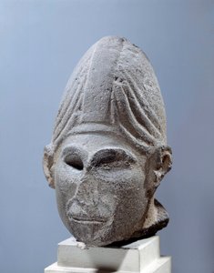 Antiquité orientale : tête de dieu syrien. Environ 2500 av. J.-C. de Djabboul, Syrie. Paris, Musée du Louvre - Syrian Syrian
