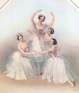 Le célèbre Pas de Quatre : composé par Jules Perrot, vers 1850 - TH Maguire