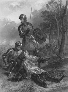 La mort du comte de Warwick, roi Henri VI, c1870