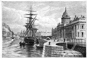 La Douane, Dublin, Irlande, 1900