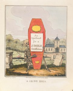 Une idée de tombe : Un appartement pour un célibataire, pub. 1828