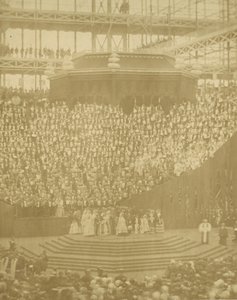 La reine Victoria présidant la réouverture du Crystal Palace reconstruit à Sydenham