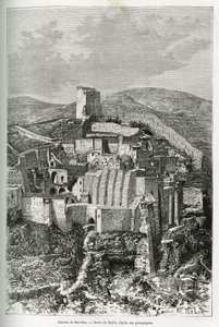Le couvent de Mar-Saba (Mar Saba) (Palestine). Gravure de Taylor, pour illustrer l