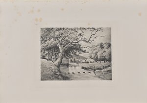 Vue sur le vieux pont de Partick depuis les Stepping-Stones - T. and R. Annan and Sons