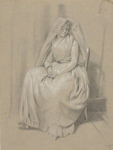Femme assise avec un voile sur la tête - Taco Scheltema (I)