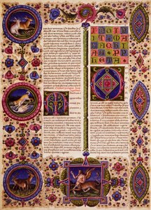 Incipit du Livre de Sophonie, du Volume II de la Bible de Borso d