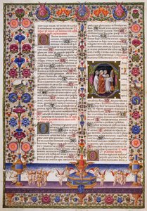 Le Livre des Psaumes, du Volume I de la Bible de Borso d