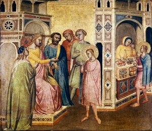 Saint Éloi devant le roi Clothaire, vers 1365 - Taddeo Gaddi