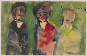 Drei weibliche Figuren in Abendkleidern - Tadeusz Makowski