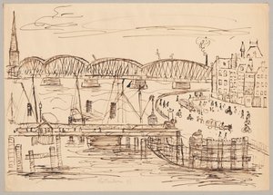 Vue de Rotterdam - Tadeusz Makowski
