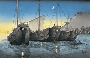 Jonques en mer - Takahashi Shotei