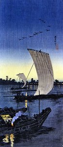 Bateaux du soir à Sekiyado