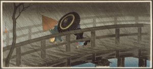 Pluie sur le pont Izumi
