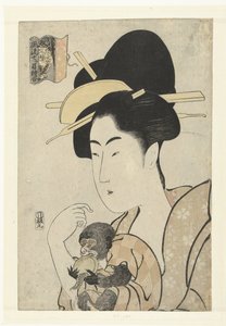 Femme avec un singe : Singe et tigre
