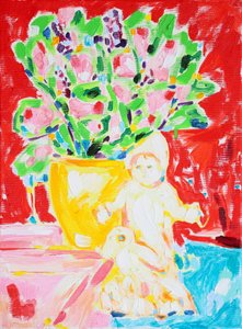 Fleurs éclatantes et poupée - Tamara Jare