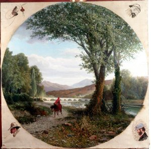 Dante, un cheval court le long de la rivière Entella ou le Passage Illustration du Purgatoire dans 