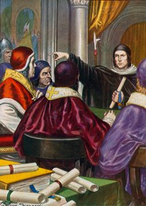 Roland de Parme apportant une lettre pour le Pape Grégoire VII de la part d