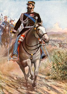 Victor Emmanuel passe en revue les troupes pour la guerre de Crimée