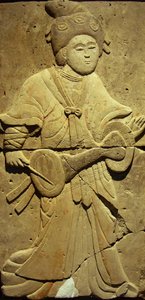 Stèle représentant un musicien (terre cuite)