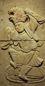 Stèle représentant un musicien - Tang Dynasty Chinese School