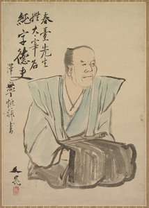 Portrait imaginaire de Shundai Dazai, fin des années 1700-1800 - Tani Bunch