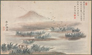 Une des huit vues des rivières Xiao et Xiang - Tani Bunch