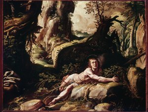 Saint Benoît parmi les ronces