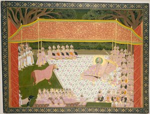 Maharana Sarup Singh inspecte un étalon primé, 1845-46 - Tara