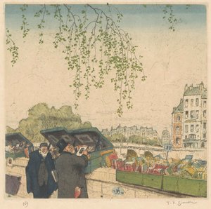 Libraire sur un quai à Paris - Tavík František Šimon (signed by artist)