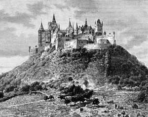 Burg Hohenzollern, au sud de Stuttgart, Allemagne, XIXe siècle