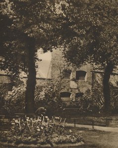 Site de la prison de Marshalsea depuis le cimetière de St. Georges, Southwark, vers 1935
