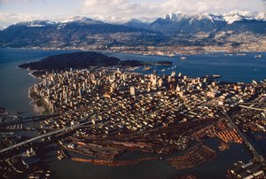 Vue aérienne de Vancouver
