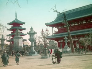 Senso - Porte du temple Ji, Tokyo vers 1900 - 1915 (photographie)