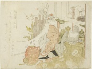 Zhuangzi (japonais : Soshi), de la série "Shunshoku ressenkyo" - Teisai Hokuba