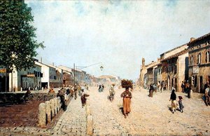 Une rue de Ravenne dans la banlieue de Porta Adriana