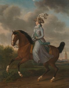 Frédérique Sophie Wilhelmine de Prusse (1751-1820), Portrait équestre de l