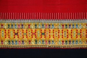 Tissu à motif à double crochet, Chom Thong, Chiang Mai, Thaïlande