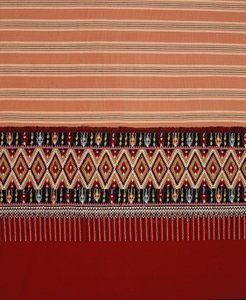 Tissu Lanna Tai Yuan avec motifs en losange Jok, Mae Chaem, nord de la Thaïlande - Thai School